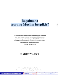 [eBook] Bagaimana Seorang Muslim Berpikir ?