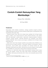[eBook]Contoh-Contoh Kemusyrikan Yang Membudaya
